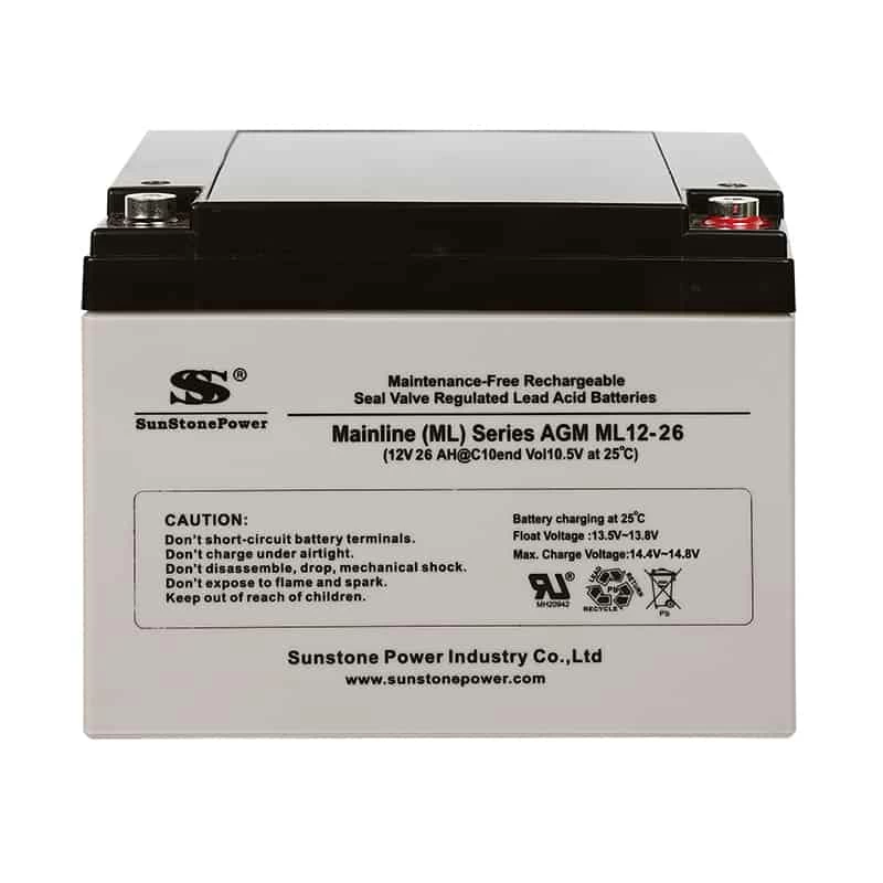 AGM аккумулятор SunStonePower ML12-26 ( 26Ач )