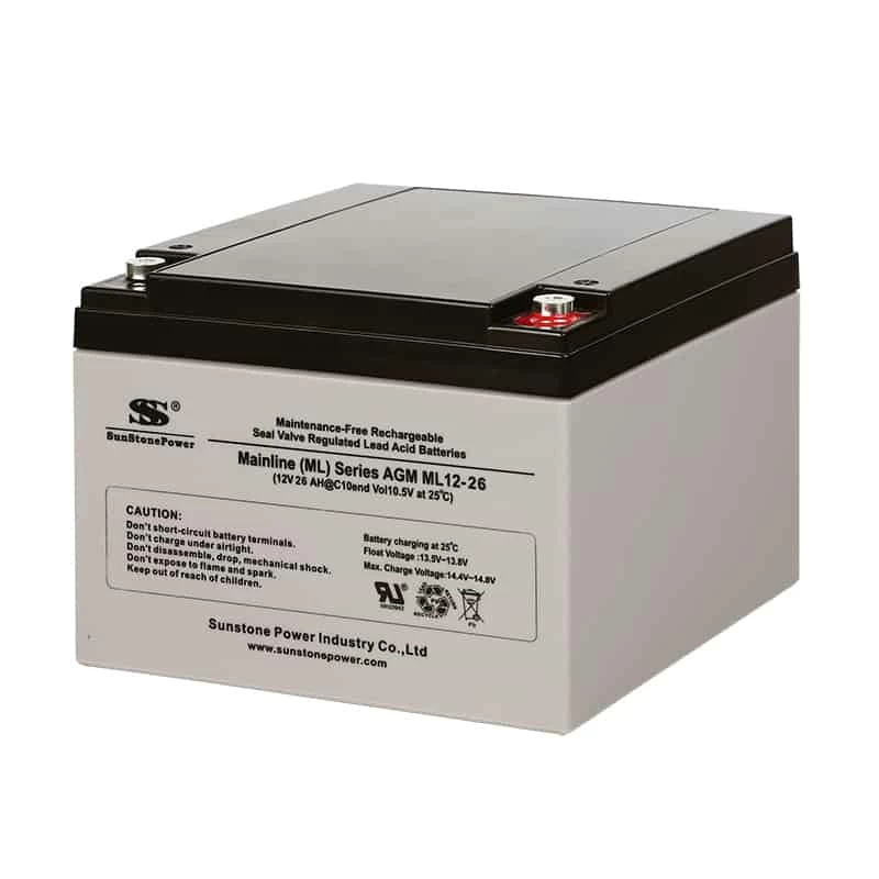 AGM аккумулятор SunStonePower ML12-26 ( 26Ач )